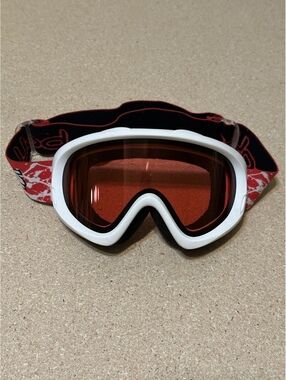 Bollé White Frame Red Lens Ski & Snowboard Goggles
